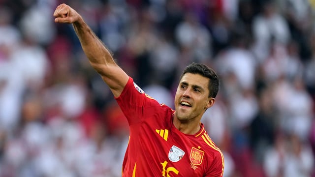 Rodri con la selección de España en la Eurocopa 2024.