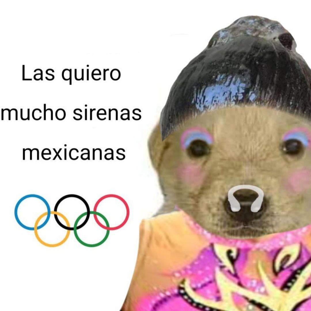 Meme del equipo mexicano de natación artística.