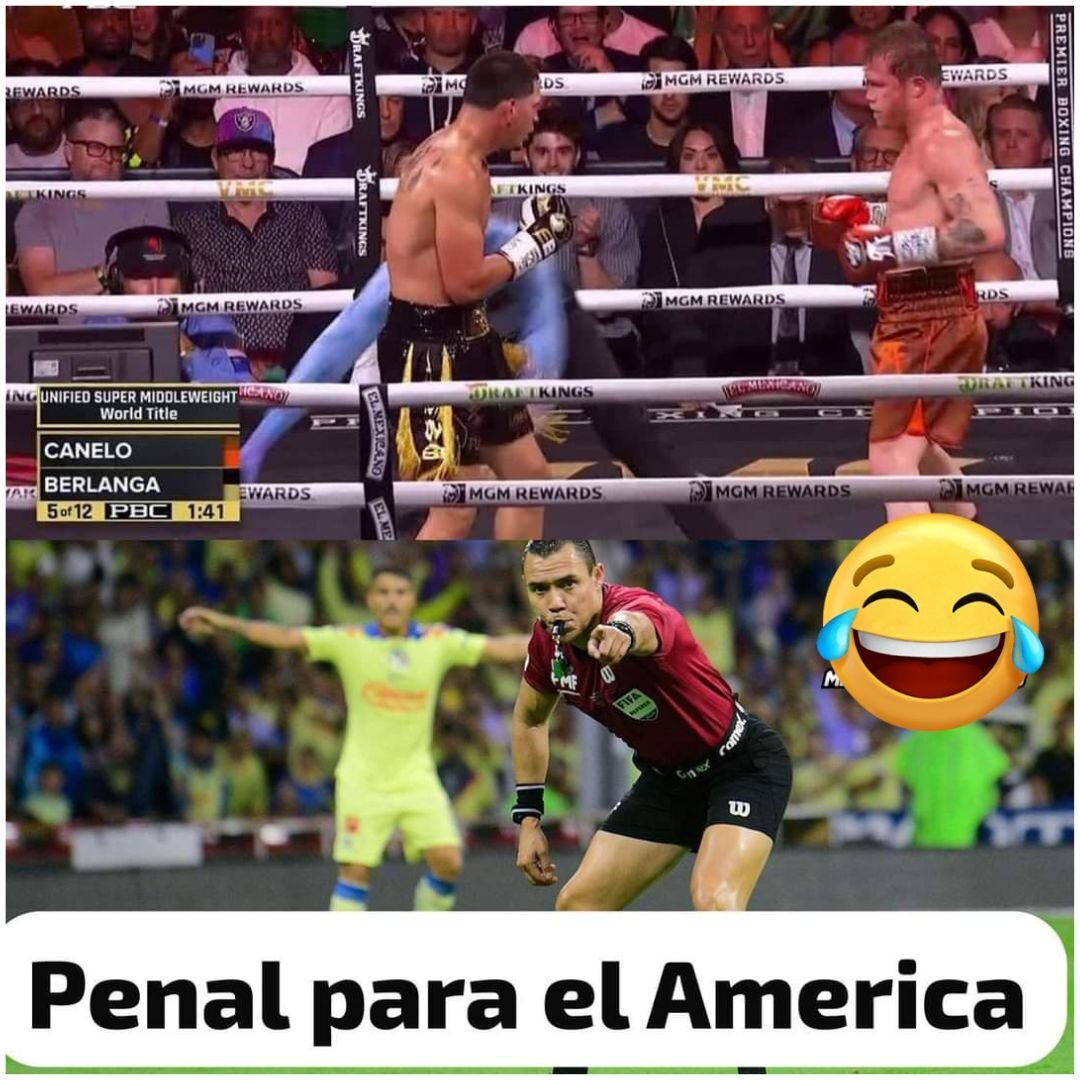 Meme de Canelo vs Berlanga.