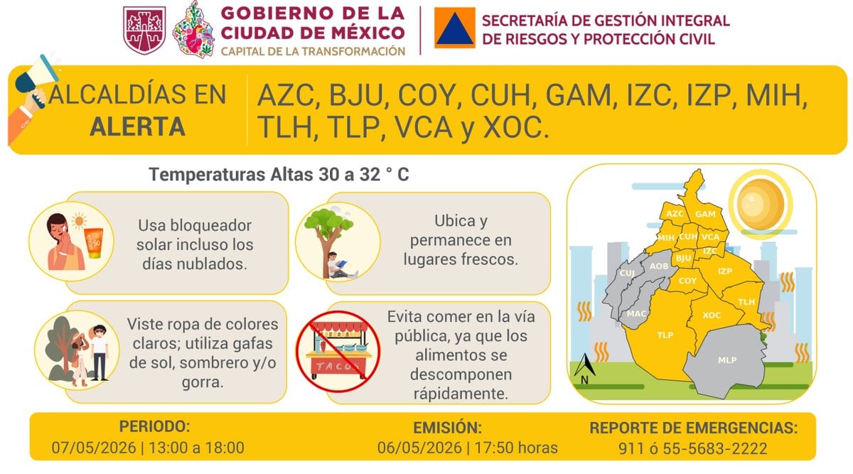 Alerta Amarilla en la CDMX