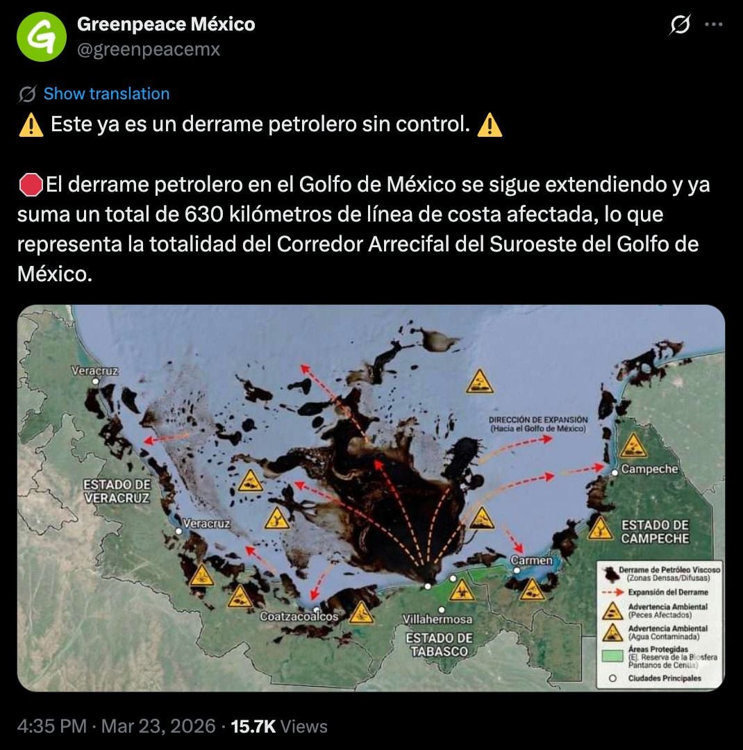 Imagen falsa por la que se disculpó Greenpeace México