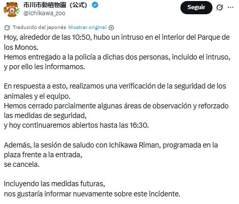 Zoológico explica qué pasó en la reserva de Punch.