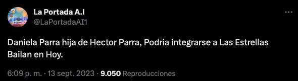 Rumor asegura que Daniela Parra estará en Las Estrellas en Hoy