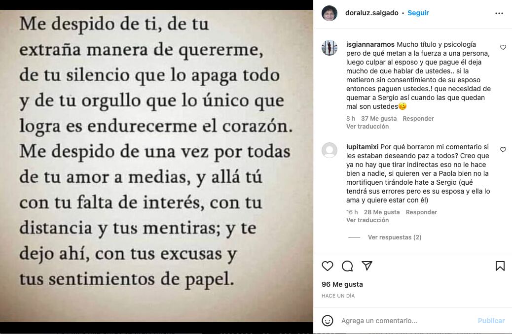 Pao Poulain reaparece y rompe el silencio