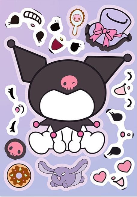 Kuromi para vestir: 4 plantillas para recortar y armar al personaje de Sanrio