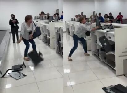 Mujer exige a aerolínea en el AICM que le regrese su dinero; hace destrozos y la detienen