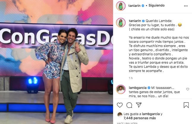Tania Rincón se despide de Lambda García