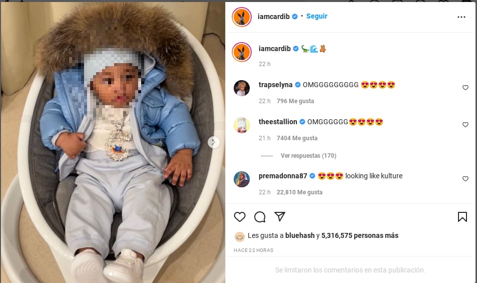 Wave, hijo de Cardi B y Offset