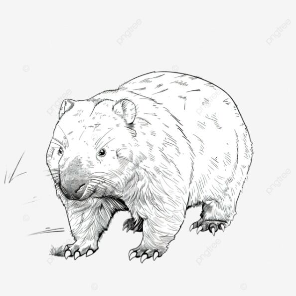 Dibujo Wombat Día Internacional del Wombat