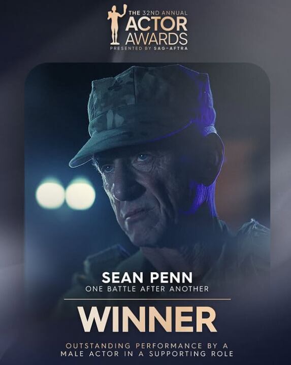 Sean Penn gana a Mejor actor de reparto