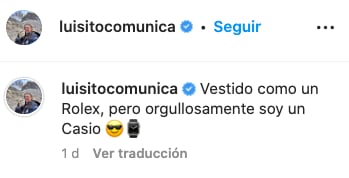 Luisito Comunica revela si es team Casio o Rolex tras canción de Shakira a Piqué