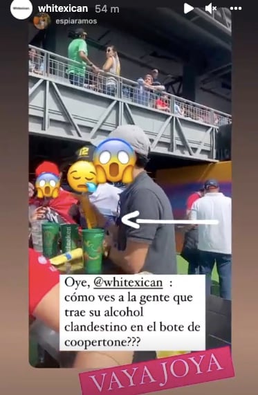Fan metió alcohol clandestino al GP de México