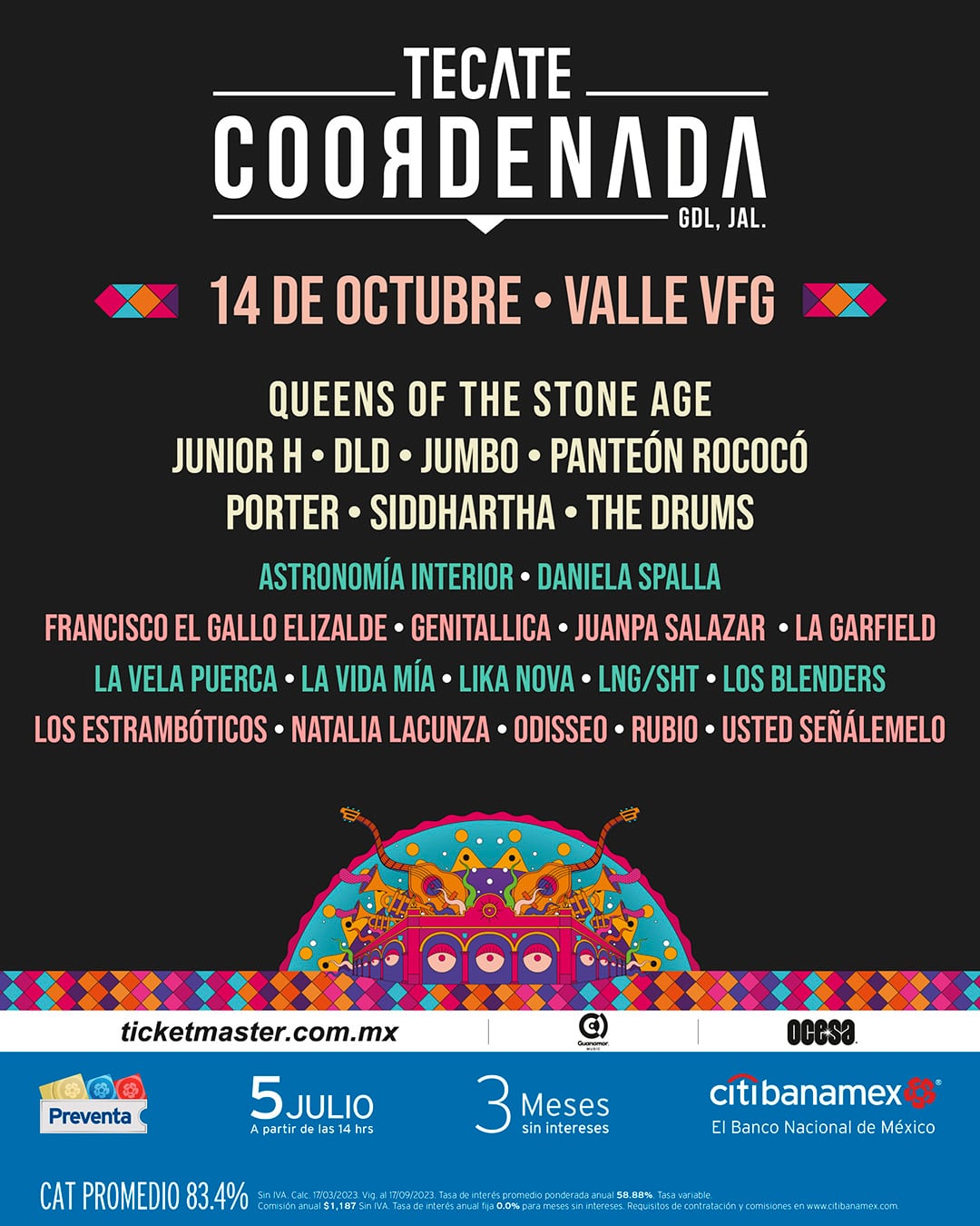 Tecate Coordenada 2023: Precio de los boletos y cartel completo