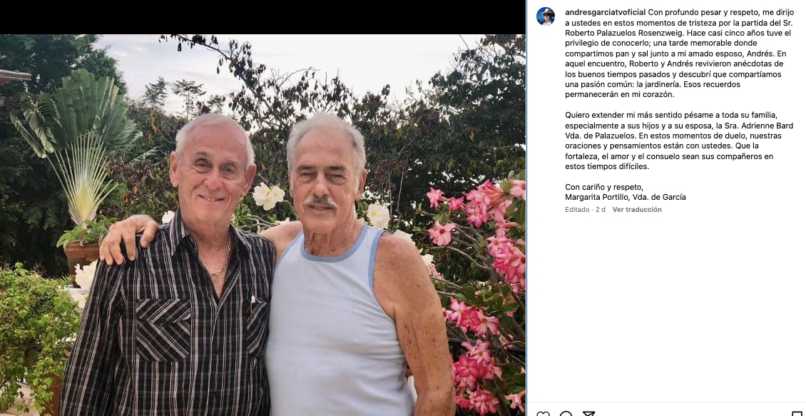 Margarit Portillo da pésame a Roberto Palazuelos