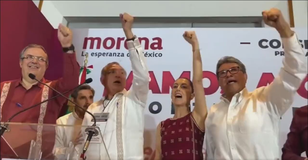 Todas las corcholatas de Morena gritaron ‘Unidad’, menos Marcelo Ebrard