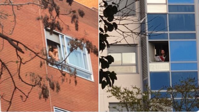 Los enamorados se conocieron desde la ventana.