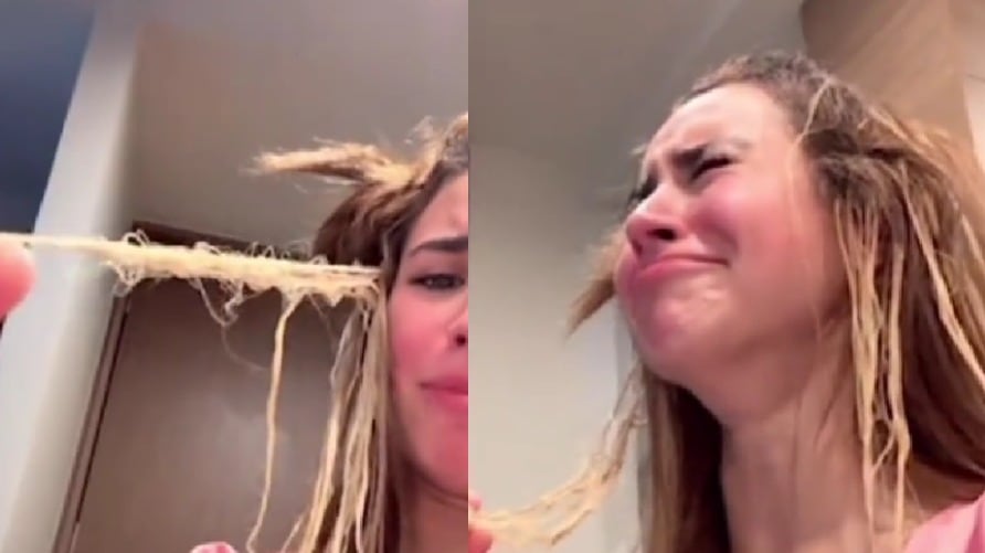 VIDEO: Tammy Parra quiso cerrar ciclos pintándose el cabello y termina llorando por quedarse “pelona”