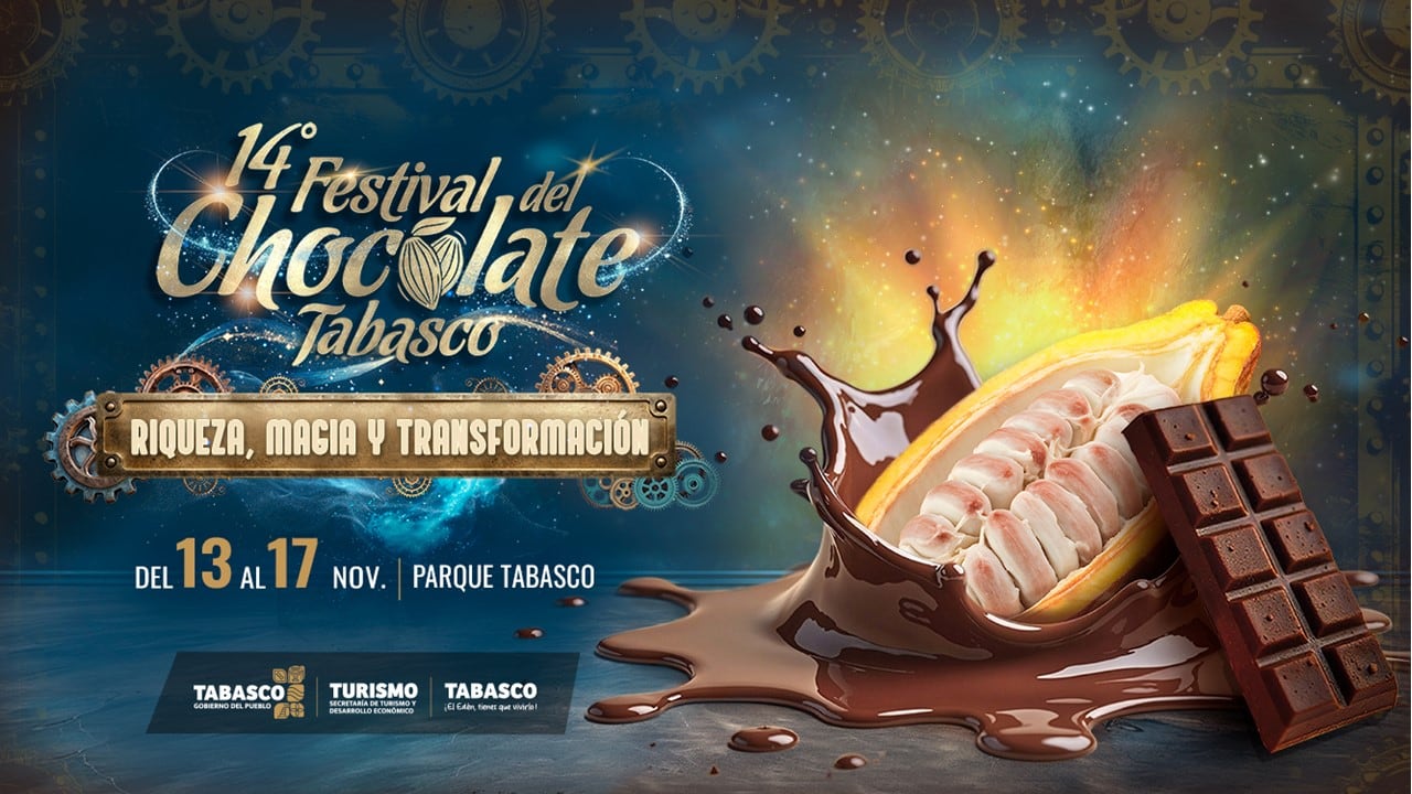 Festival del Chocolate 2025 es del 13 al 17 de noviembre en Tabasco