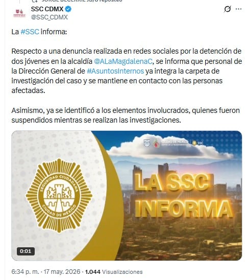 SSC CDMX suspende a policías denunciados