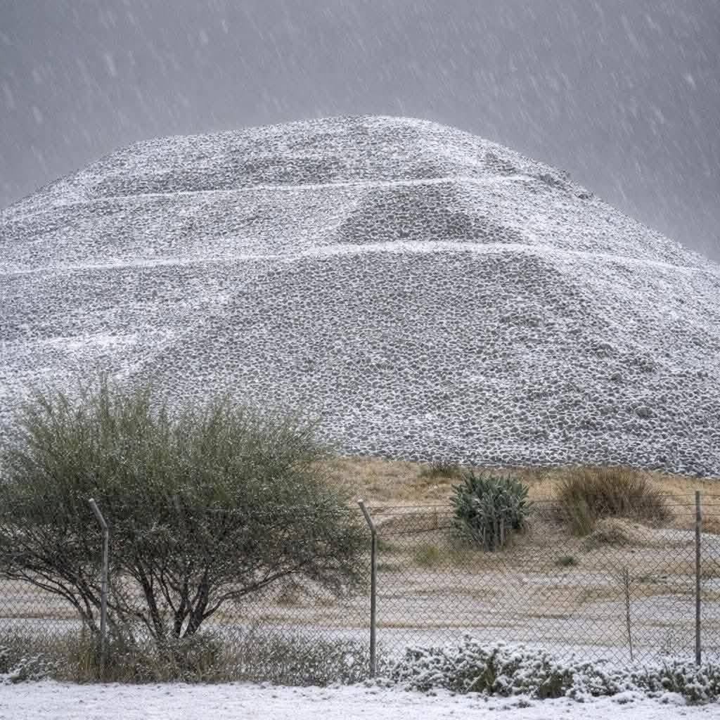 Granizada en Teotihuacán no fue generada con IA; INAH descarta daños