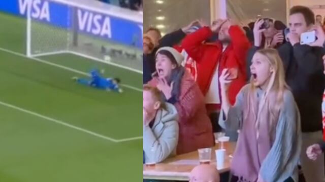 Reacción de la afición de Polonia a la atajada de Guillermo Ochoa