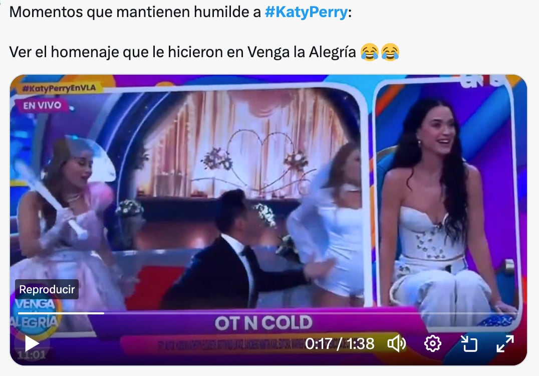 Katy Perry vivió momentos humildes en Venga la Alegría y los memes lo saben
