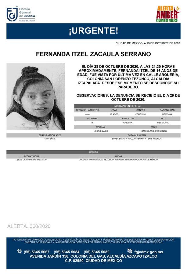 Ficha de búsqueda de Fernanda