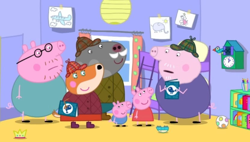 Peppa Pig y George cantan como los pájaros