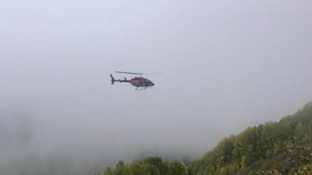 Helicóptero en labores de búsqueda