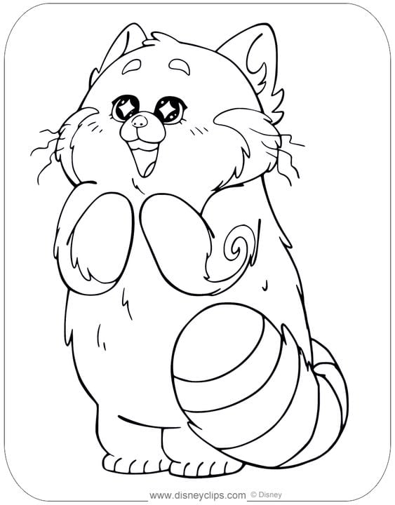 Dibujos de panda rojo para colorear