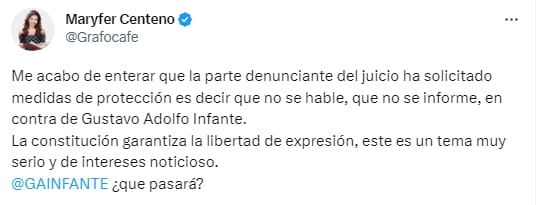 Alexa Parra mandó a callar a Gustavo Adolfo Infante por el caso contra Héctor Parra.