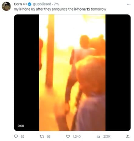 Memes por el lanzamiento del iPhone 15