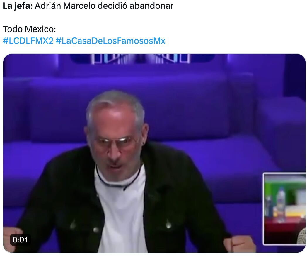 Memes de Adrián Marcelo tras abandonar La Casa de los Famosos 2024