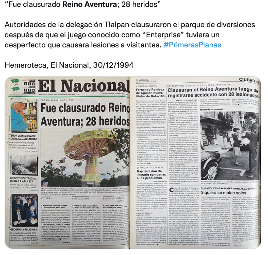 Usuarios piden el regreso de Reino Aventura
