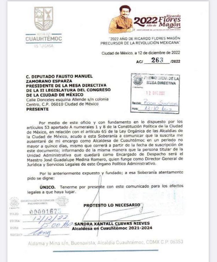 Sandra Cuevas se va de vacaciones en la temporada decembrina