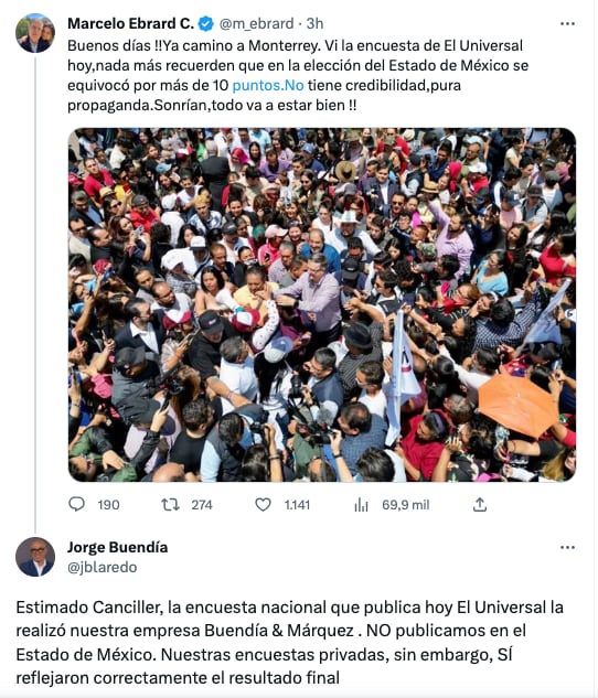 Tuit de Marcelo Ebrard