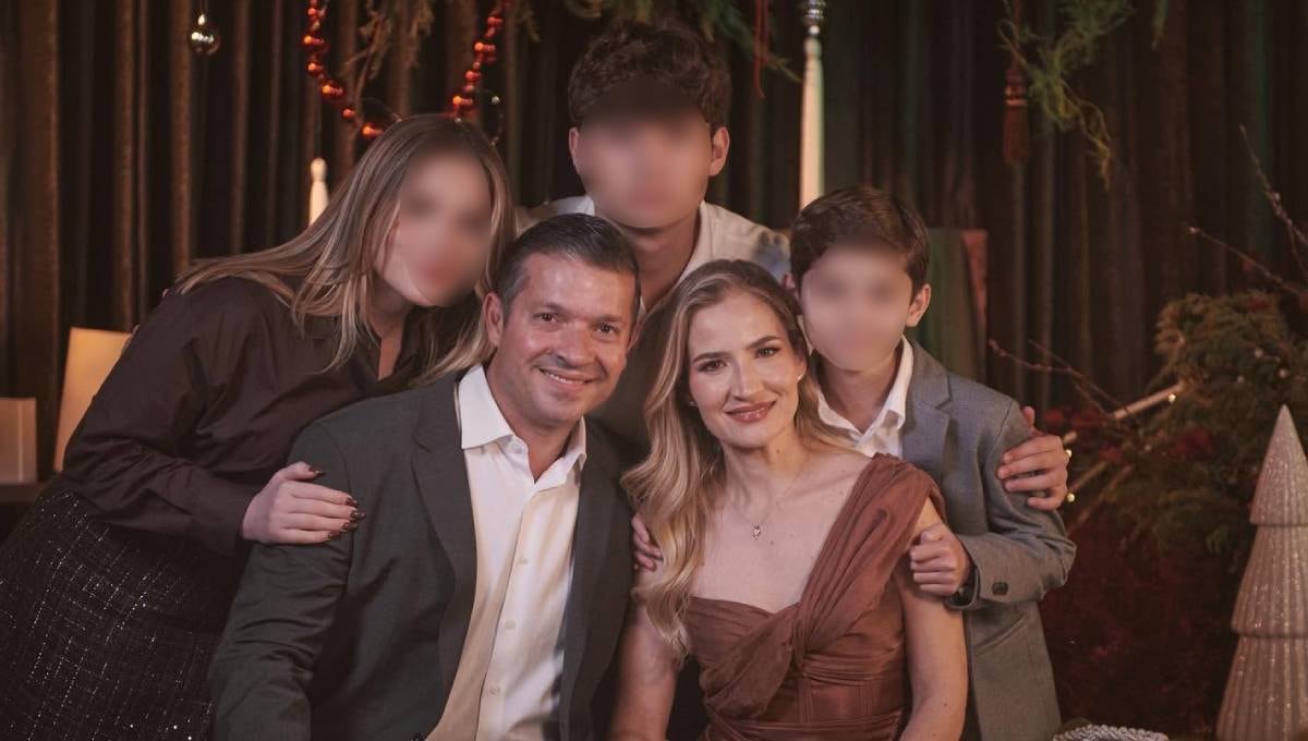 Gerardo de la Maza y sus hijos
