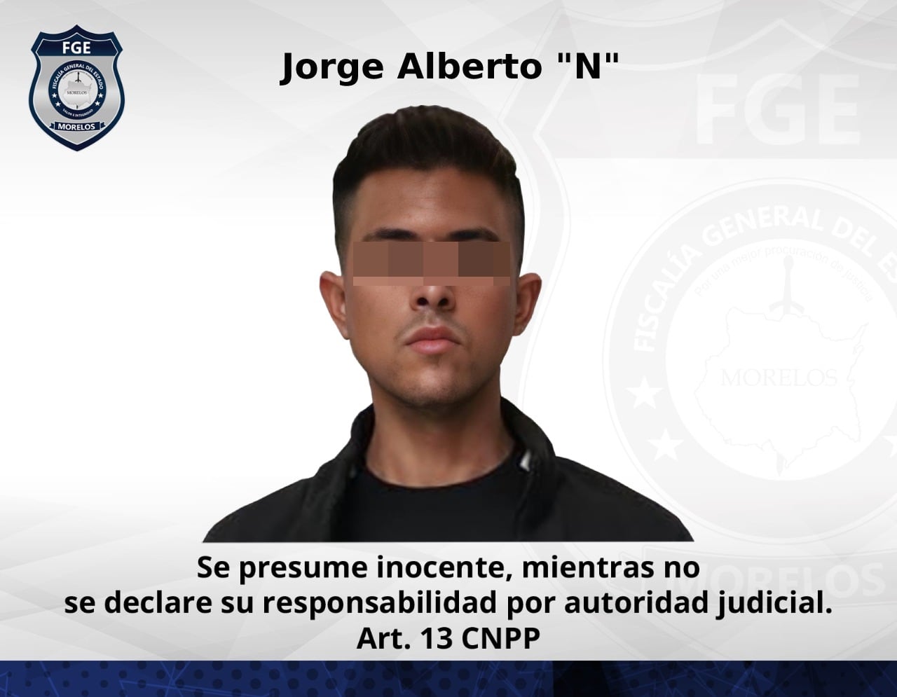 Jorge Alberto "N" detenido por el feminicidio de Kimberly en Morelos