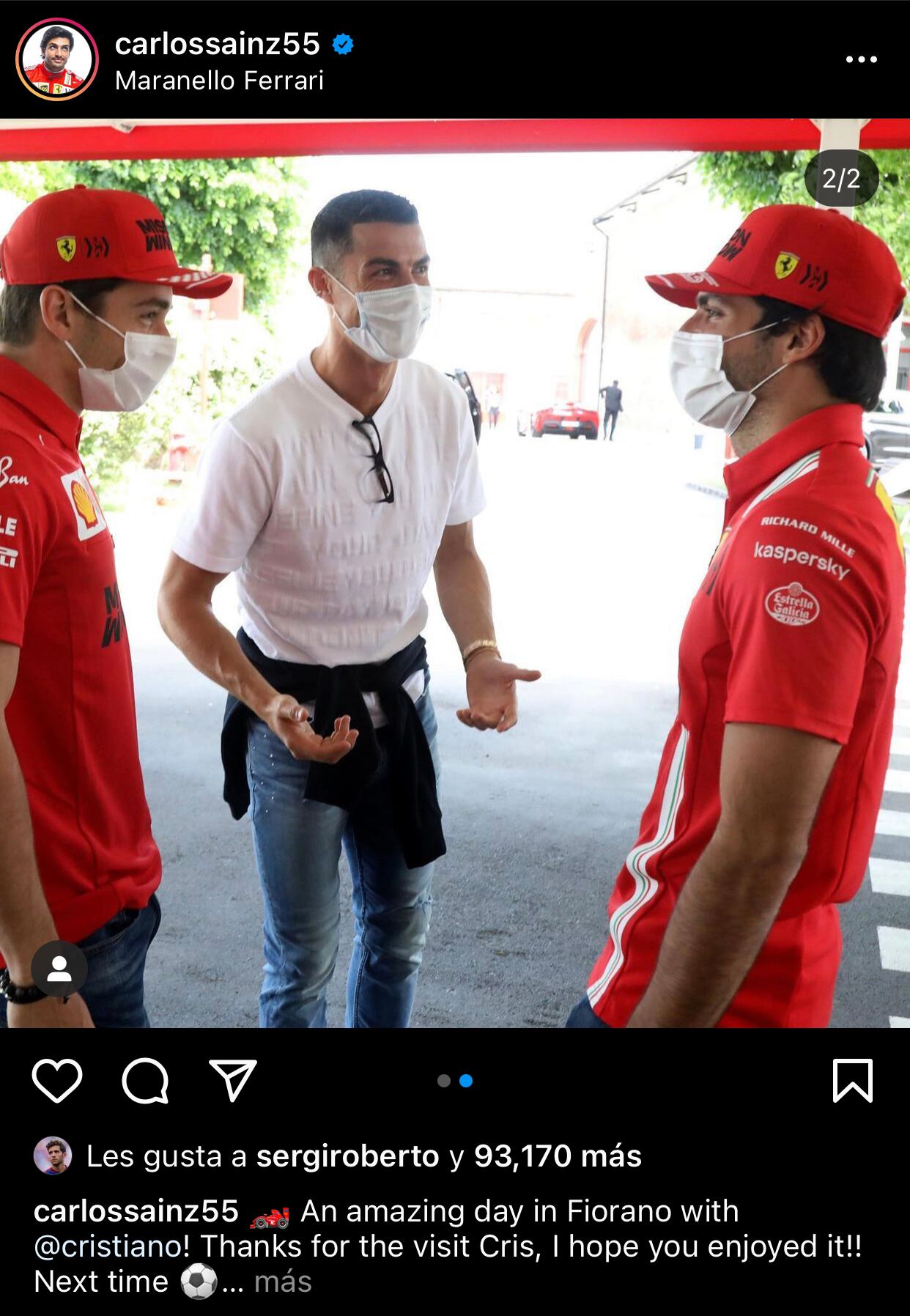 Cristiano Ronaldo y Carlos Sainz