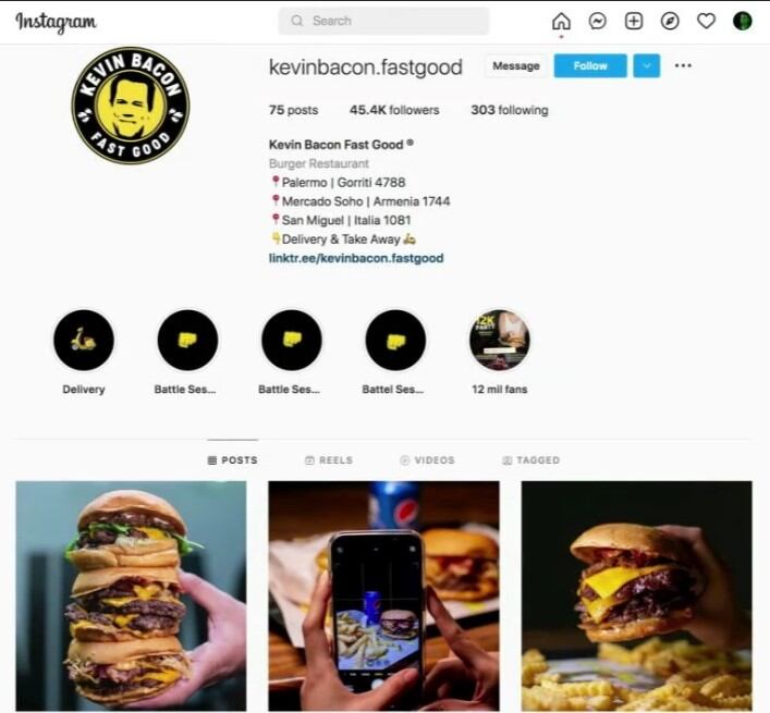 Hamburguesería Kevin Bacon