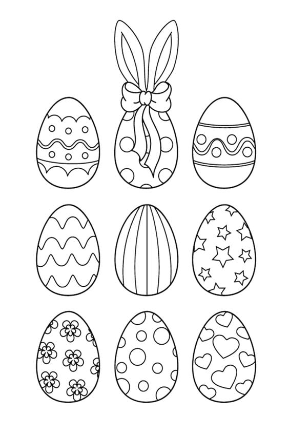 Dibujos de huevos de Pascua