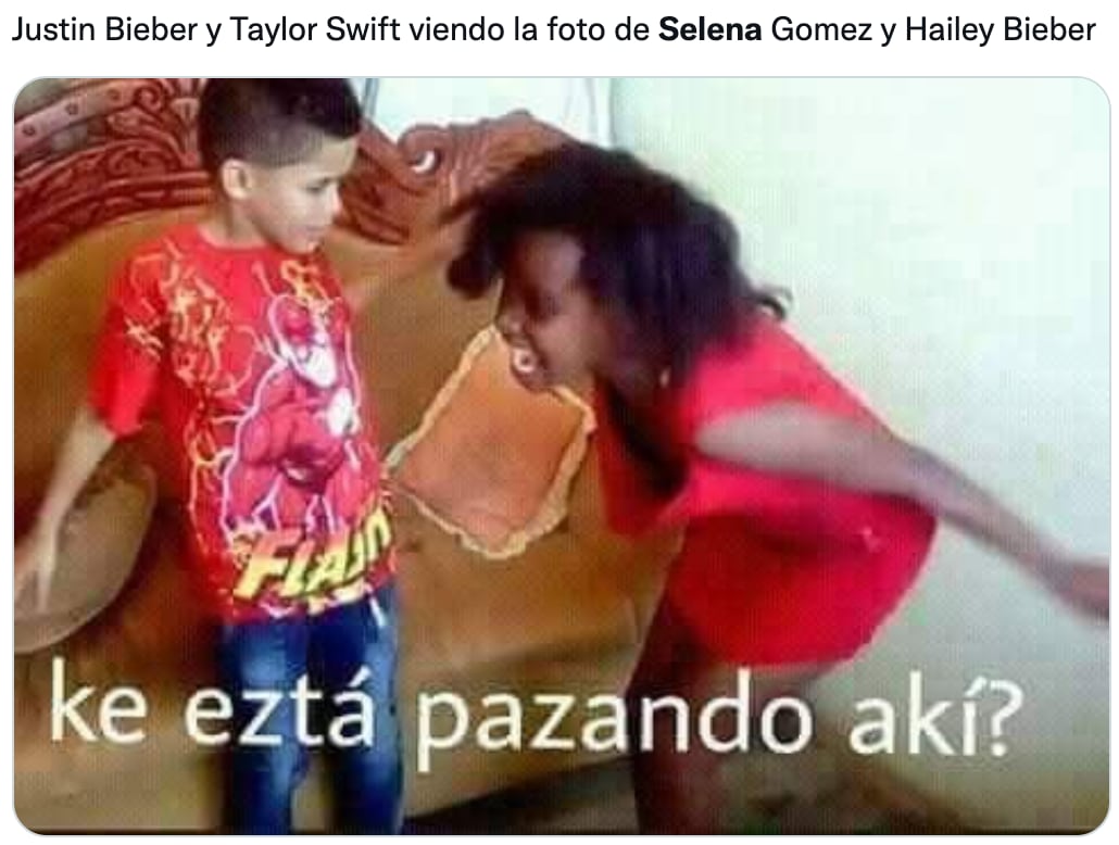 memes de la foto entre Hailey Bieber y Selena Gomez