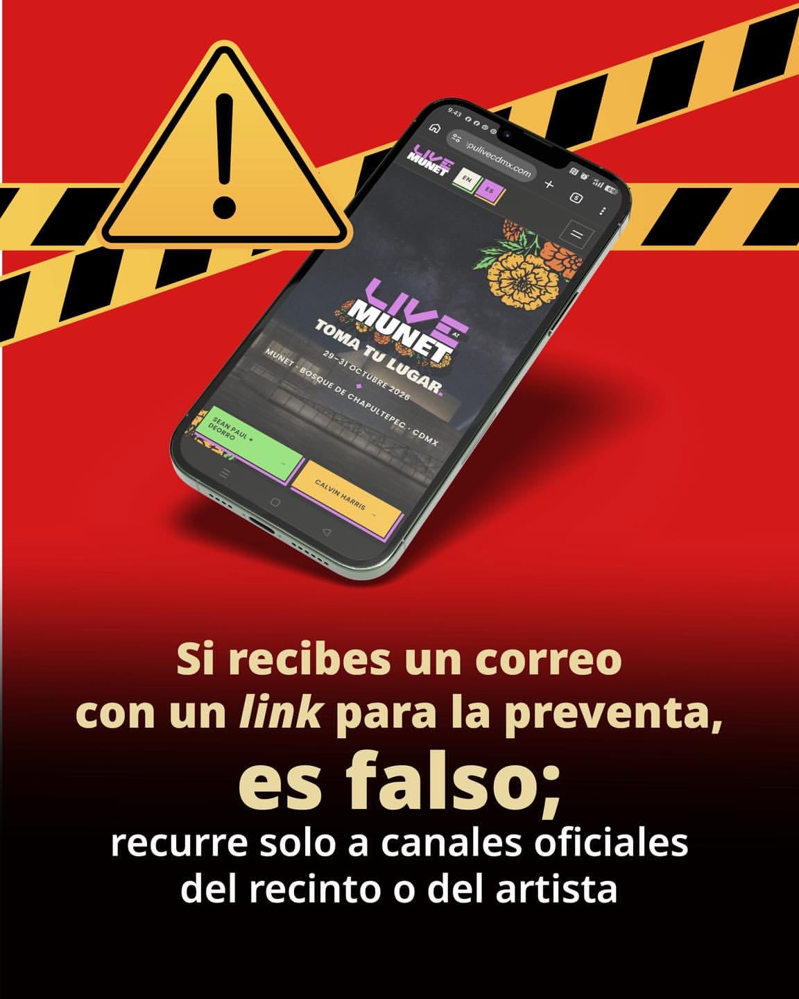 Profeco alerta por Live at Munet: no tiene permisos y no puede vender boletos