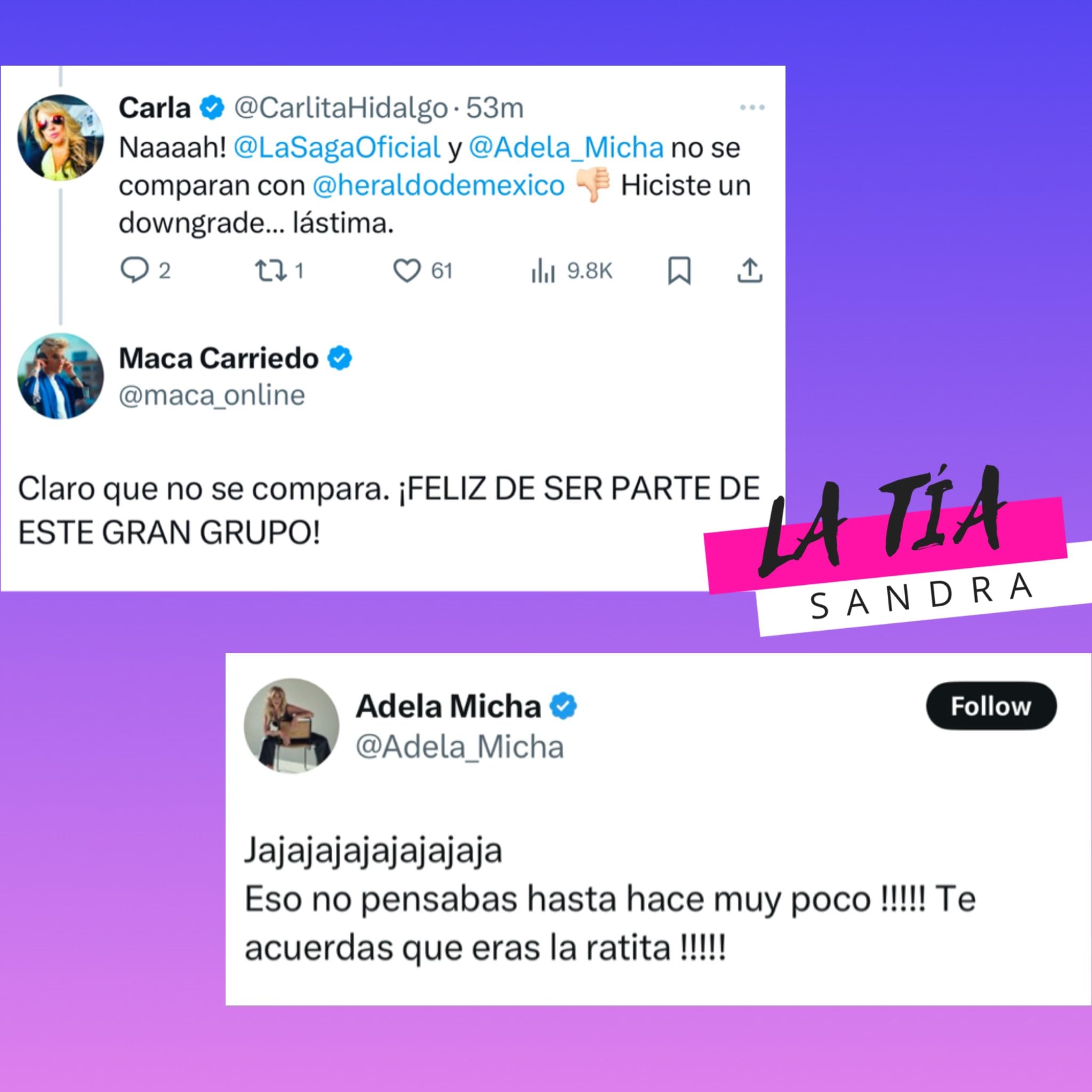 Pelea de Adela Micha y Maca Carriedo.