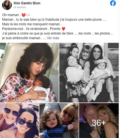 Kim Cantin Dion, identificada como hija de Brigitte Dion