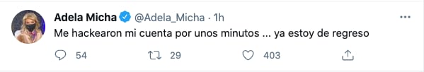 Adela Micha dice que la hackearon