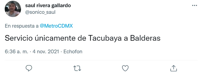 Usuarios reportan fallas del Metro CDXM/ Twitter