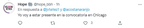 Usuario dice que estará presente en convocatoria de marcha por reforma electoral en Chicago