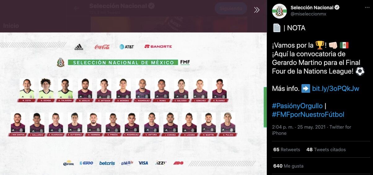 Convocatoria para el Final Four de Concacaf