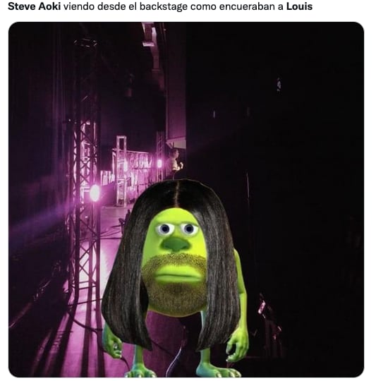 Meme de Louis Tomlinson y Steve Aoki.